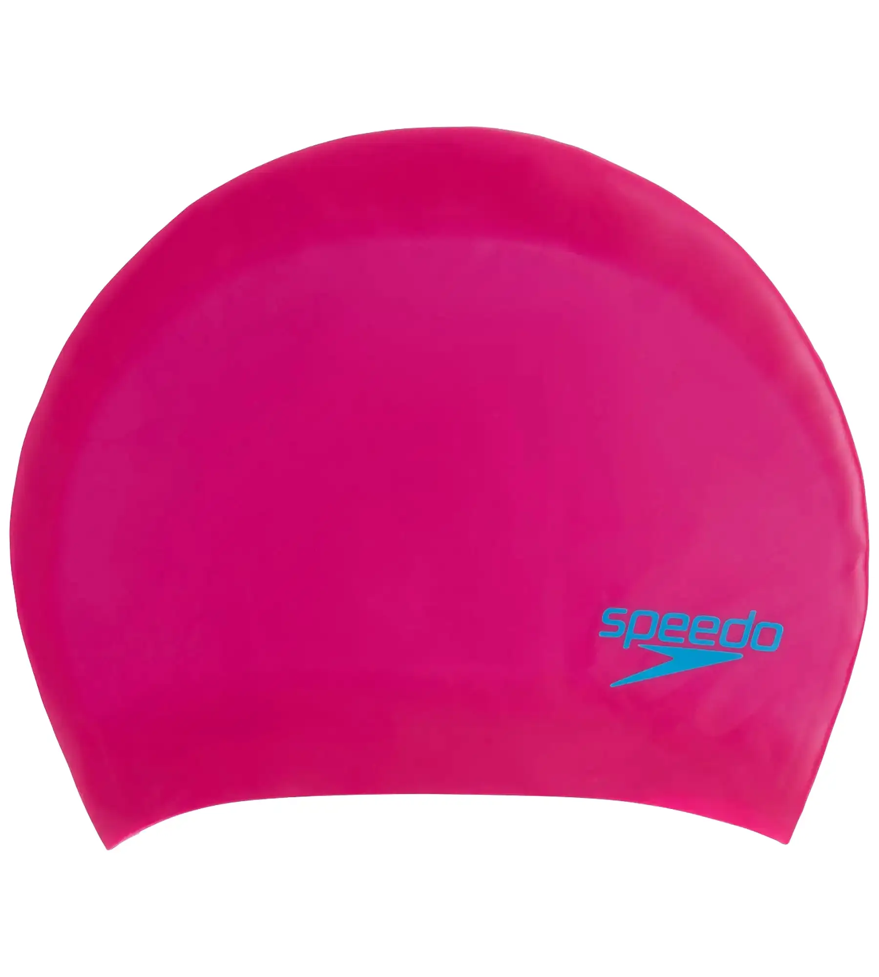 Unisex Junior Long Hair Swim Caps - Pink & Blue