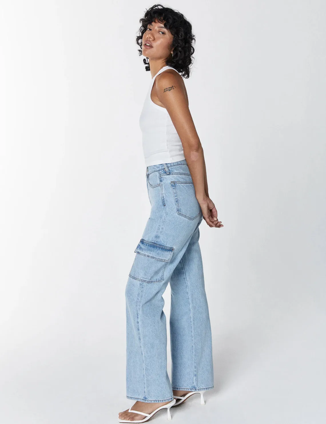 UNPUBLISHED JOLENE CARGO HIGH RISE RELAXED FLARE