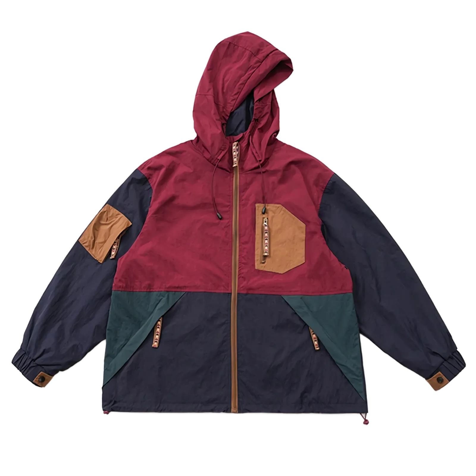 Unusual Original Tri-Tone Zip Up Windbreaker