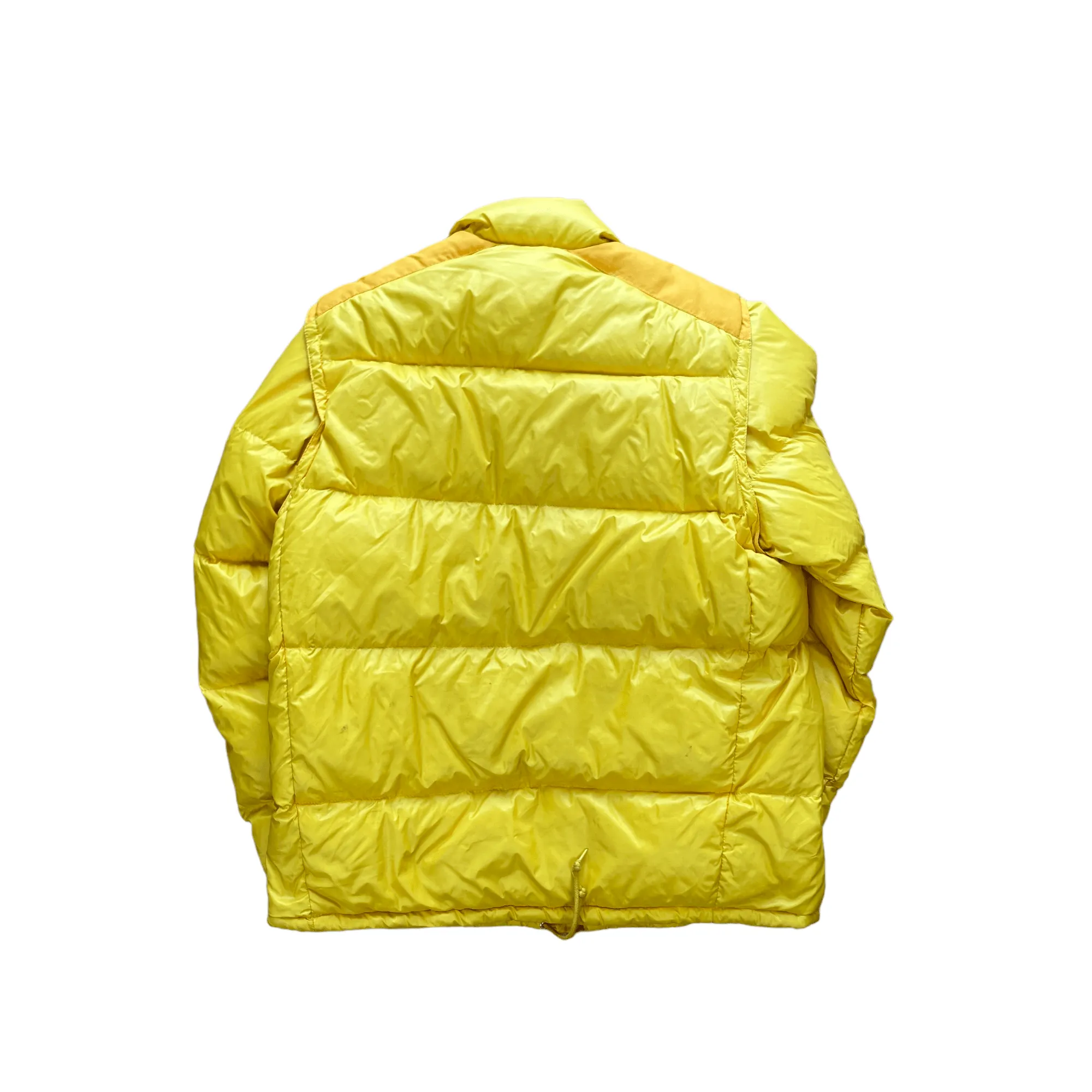 Vintage 90s Yellow Moncler Grenoble Puffer Coat - Medium