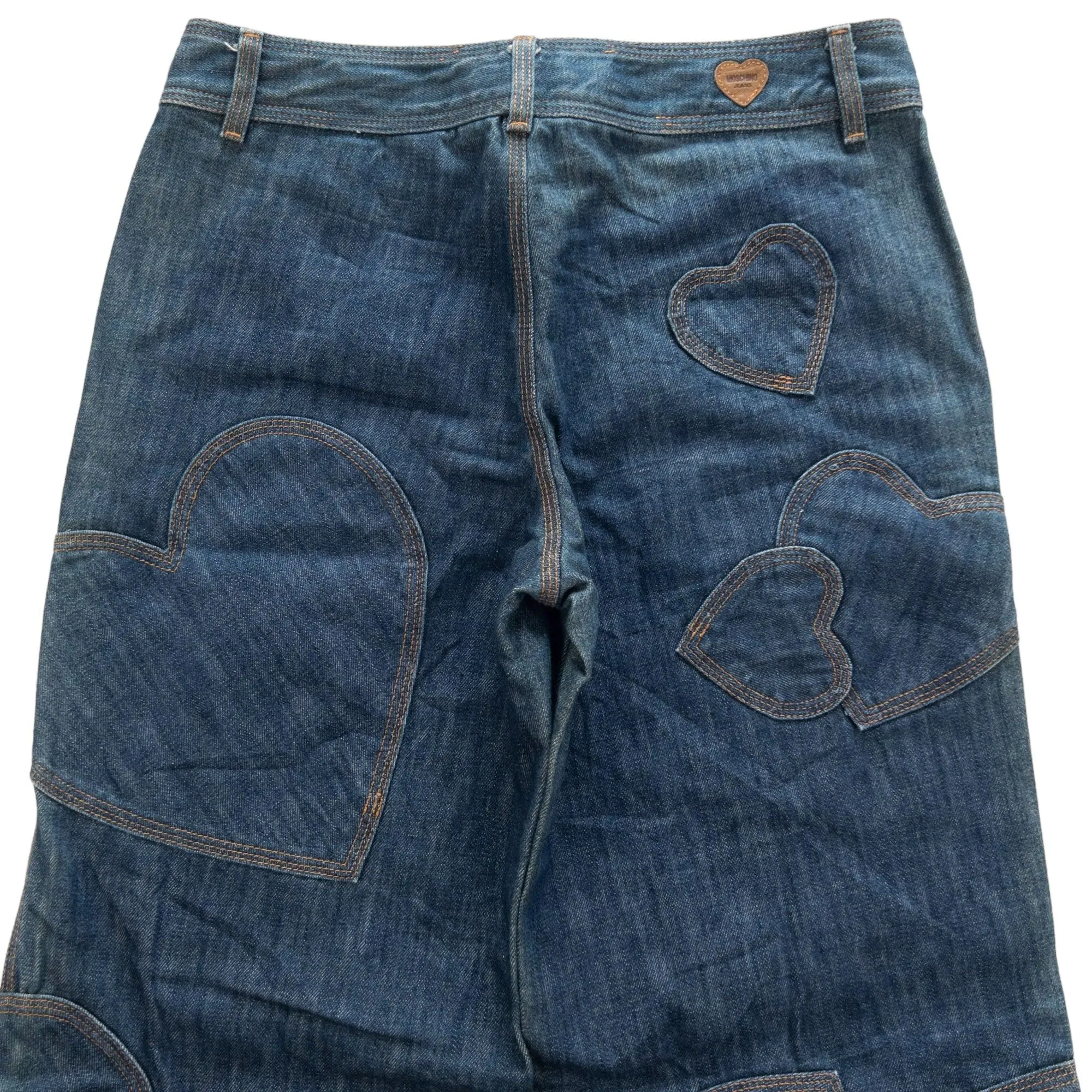 Vintage Moschino Heart Patch Jeans Women's Size W29