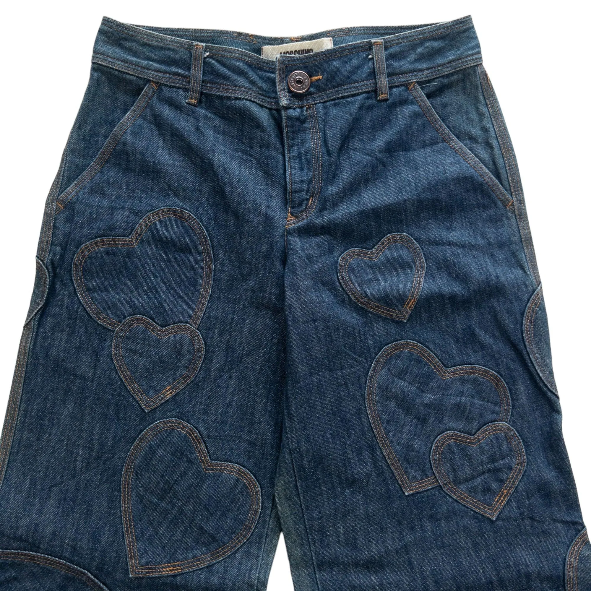 Vintage Moschino Heart Patch Jeans Women's Size W29