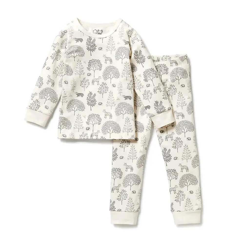 Wilson & Frenchy Organic Long Sleeved Pyjamas - Woodland