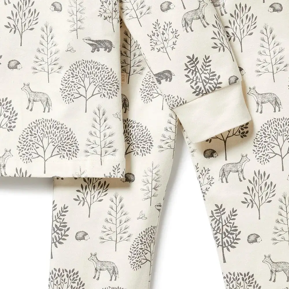 Wilson & Frenchy Organic Long Sleeved Pyjamas - Woodland