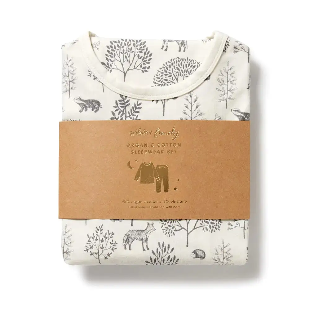 Wilson & Frenchy Organic Long Sleeved Pyjamas - Woodland