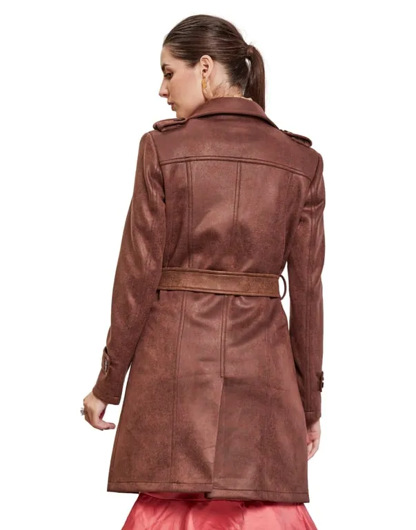 Women Coat Coffee Color