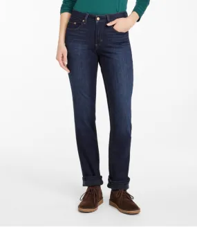 Women's BeanFlex® Jeans, Mid-Rise Straight-Leg Lined