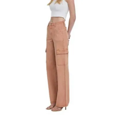 Women's Flying Monkey Utility Cargo Vintage Relaxed Fit Wide Leg Jeans