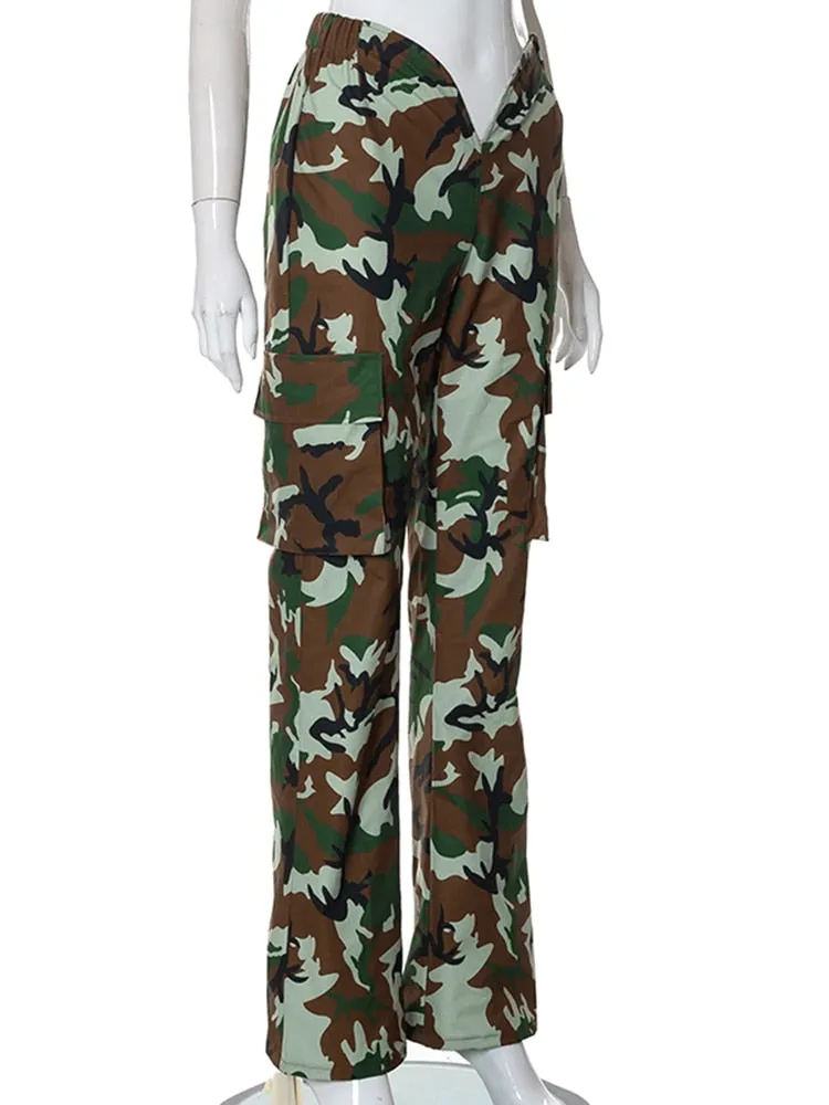 Women's Winter Casual Skinny High Waist Ankle-Length Cargo Pants