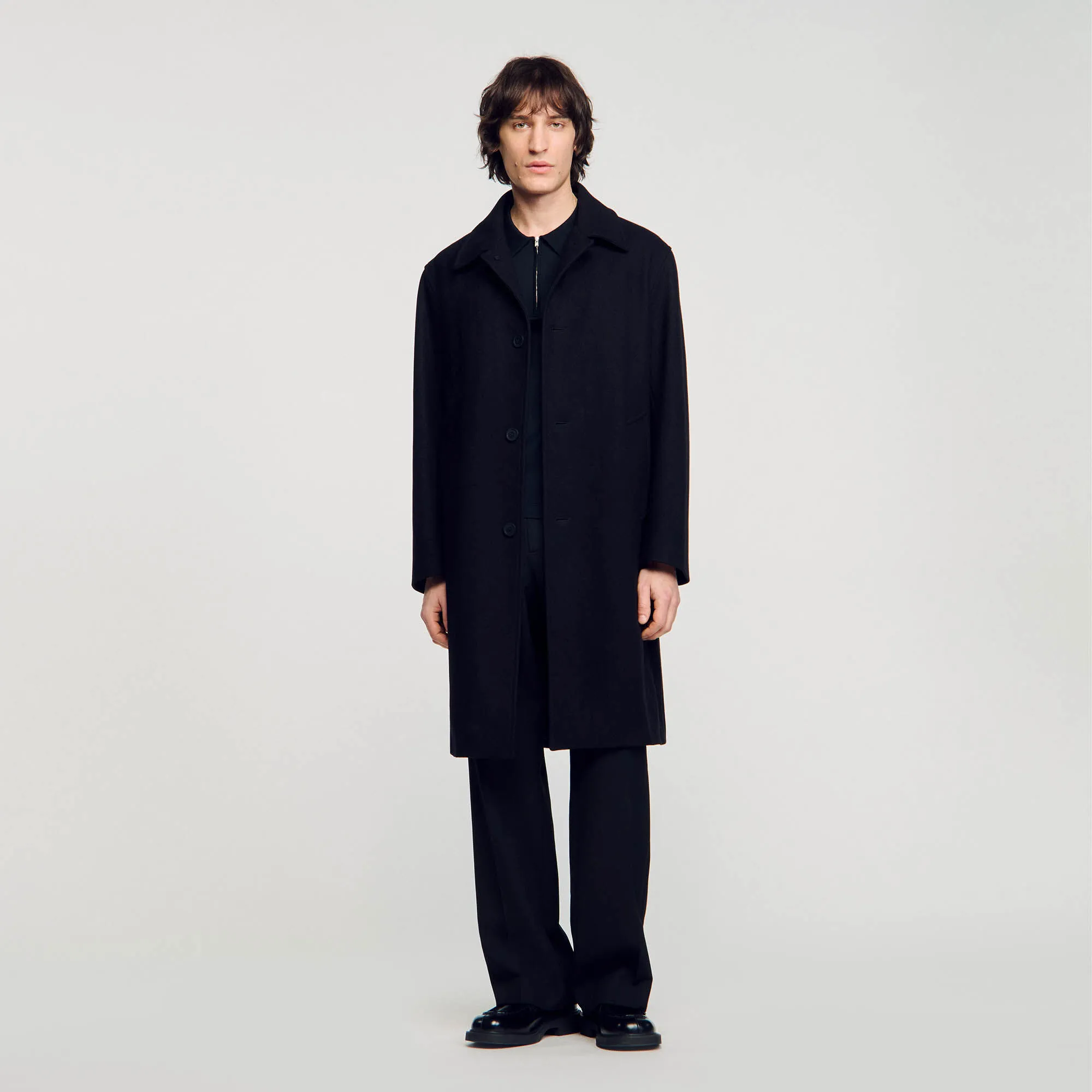 Wool broadcloth coat