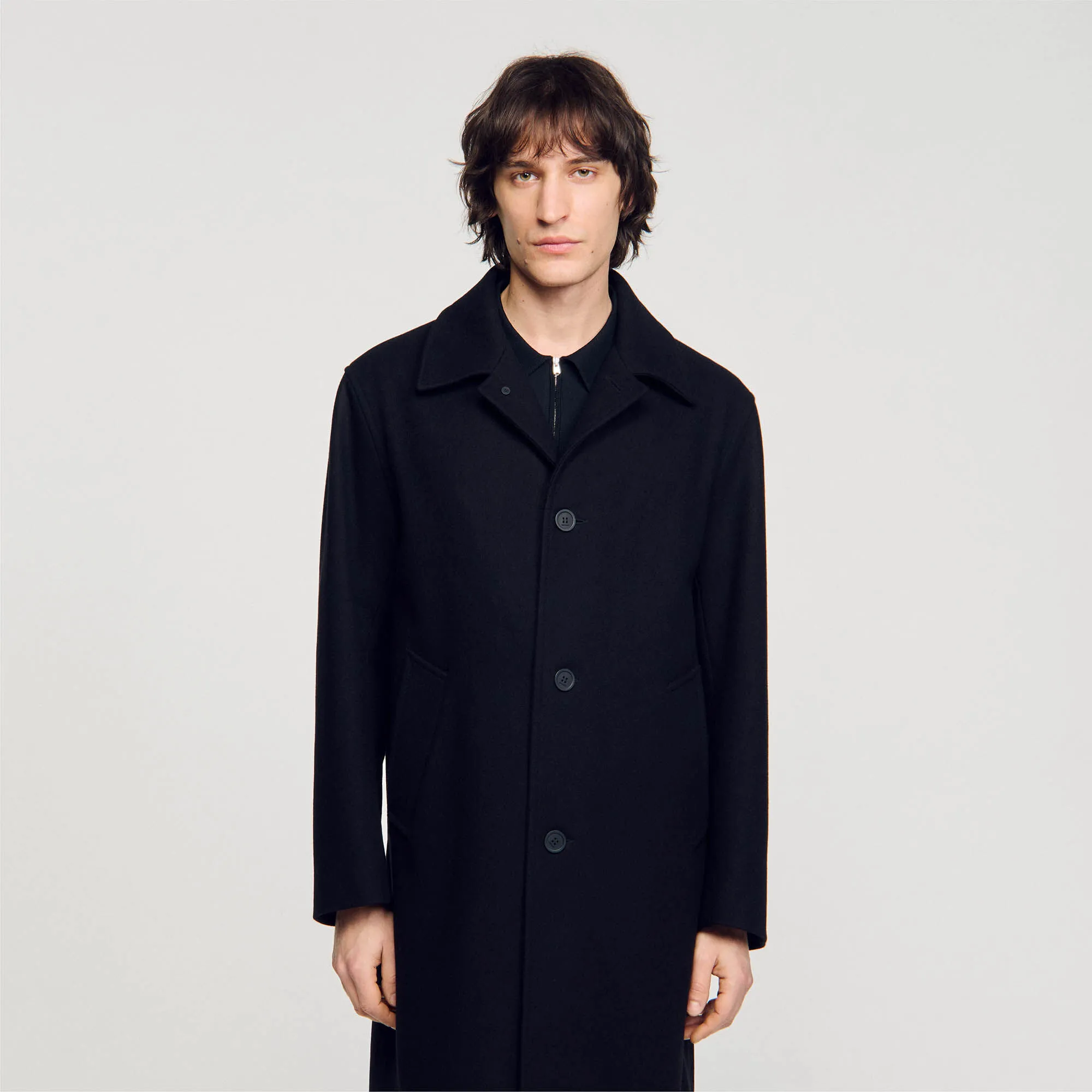 Wool broadcloth coat