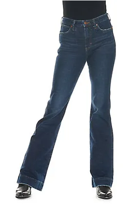 Wrangler Retro Women's Medium Wash High Rise Trouser Jeans