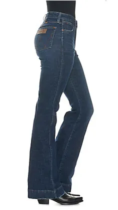 Wrangler Retro Women's Medium Wash High Rise Trouser Jeans