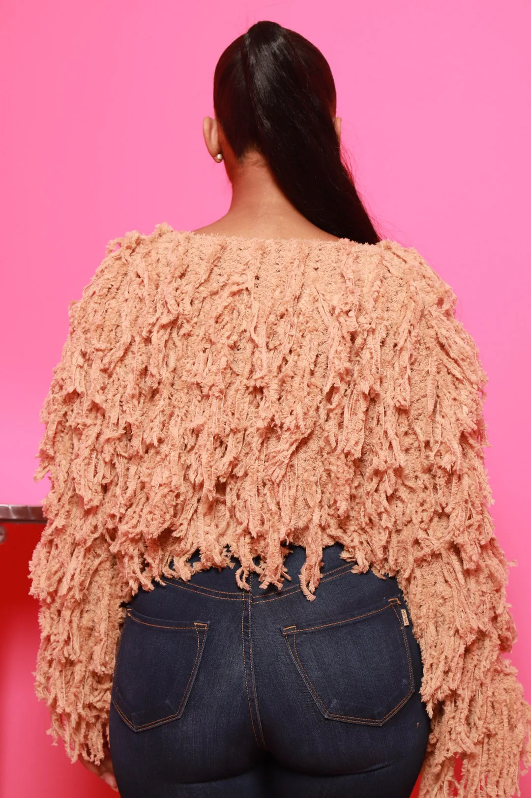 Your Love Shaggy Fringe Sweater- Camel